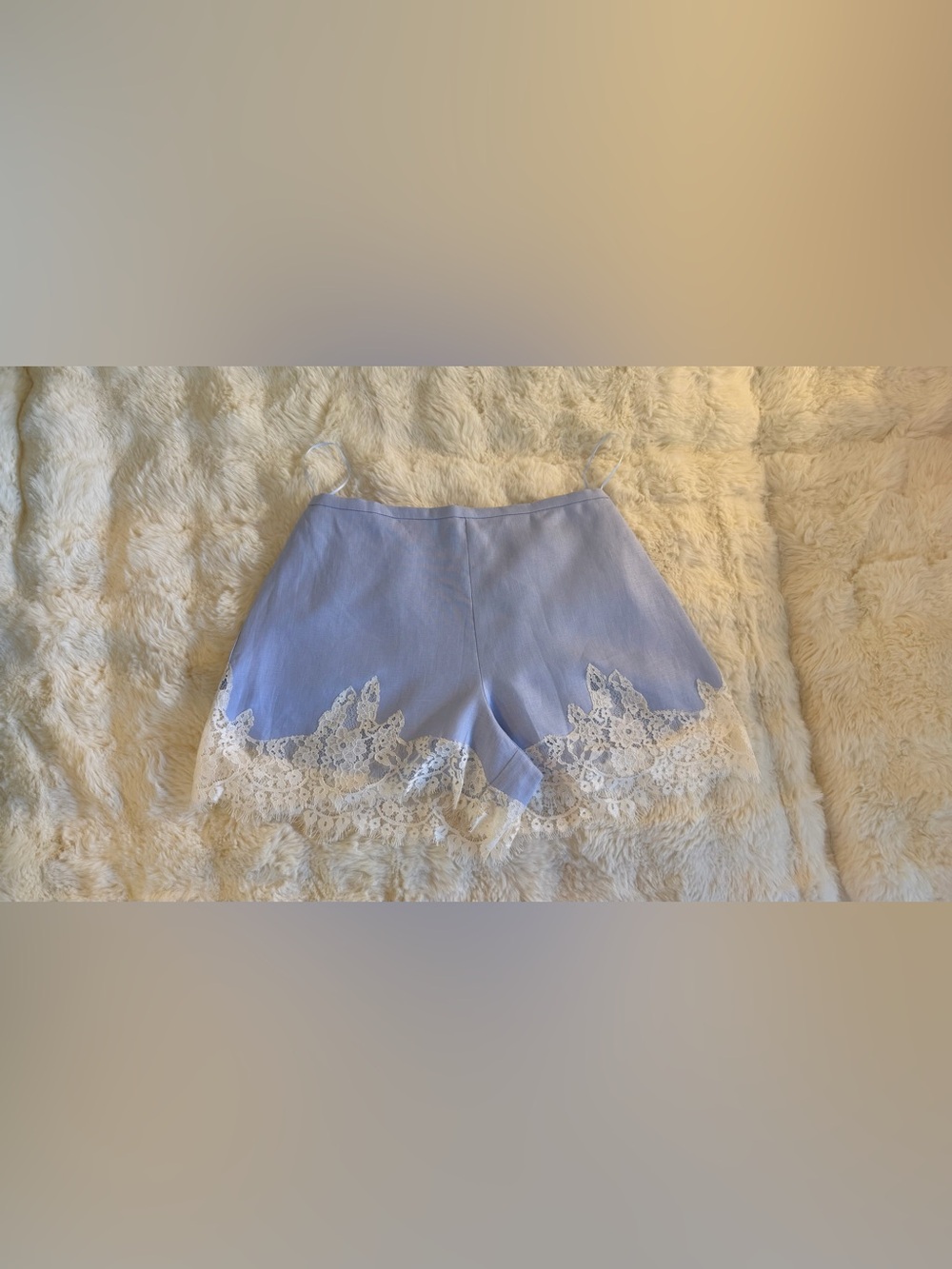 Reformation Fern Linen Short In Cloud Blue, NEW WITHOUT TAGS, NEVER WORN. - Picture 8 of 10